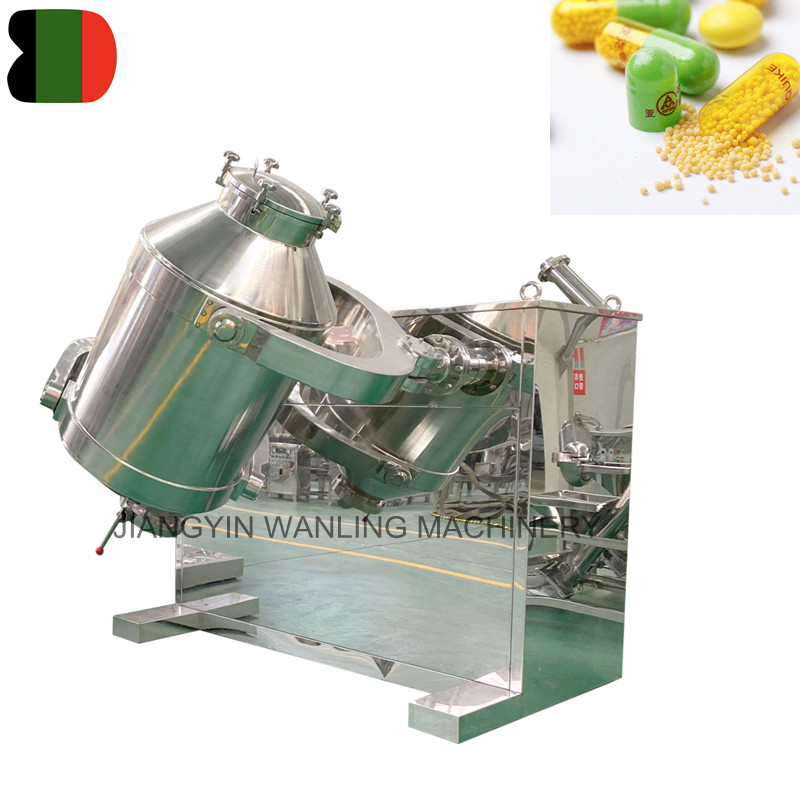 WLS Pharmaceutical Powder 3D Drum Mixer Mixing Machine